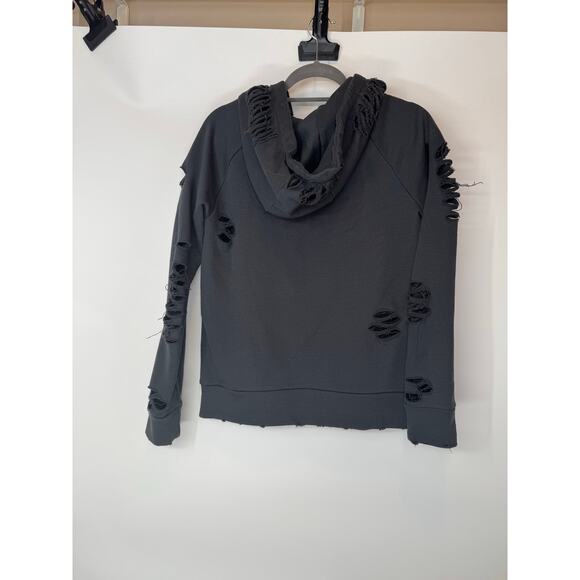 Alo yoga ripped hoodie dark grey S - Picture 6 of 7